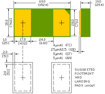 nanoDFN SMXCMSH3-40M Central Semi CMSH3-40M Schottky Diode, 40V, 3A (CMSH3-40M)